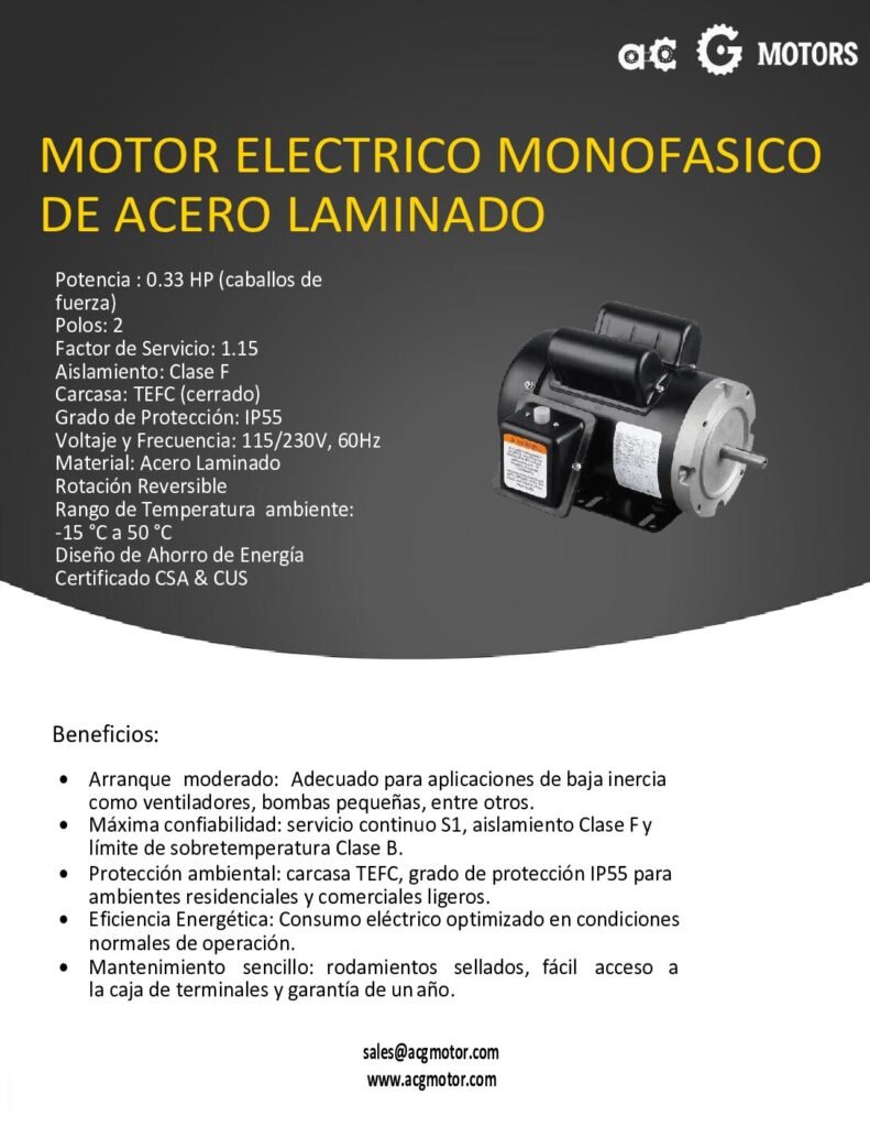 thumbnail of 0.33HP-3600RPM-1F-Nema-TEFC