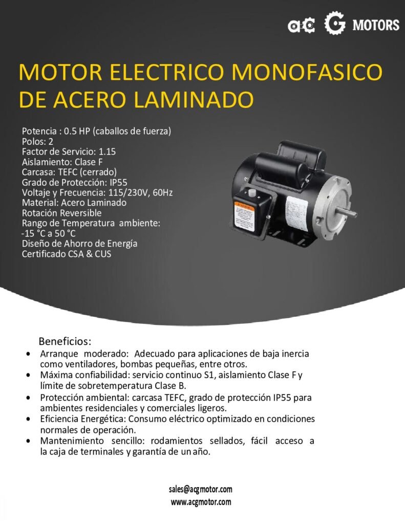 thumbnail of 0.5HP-3600RPM-1F-Nema-TEFC