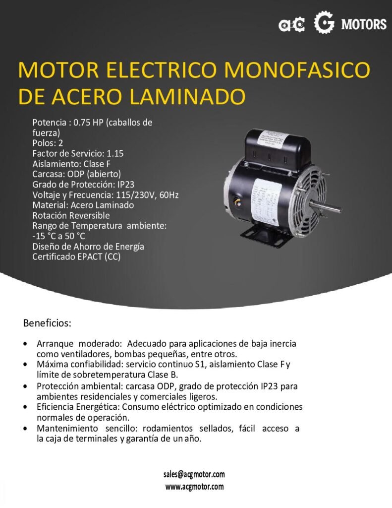 thumbnail of 0.75HP-3600RPM-1F-Nema-ODP