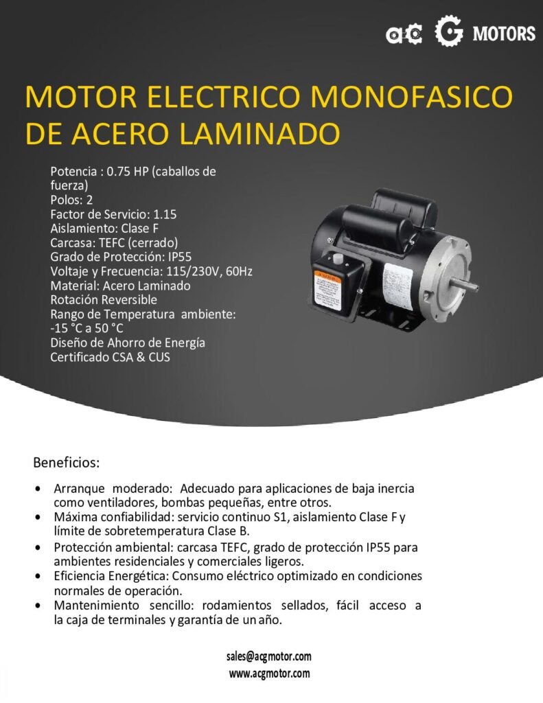 thumbnail of 0.75HP-3600RPM-1F-Nema-TEFC