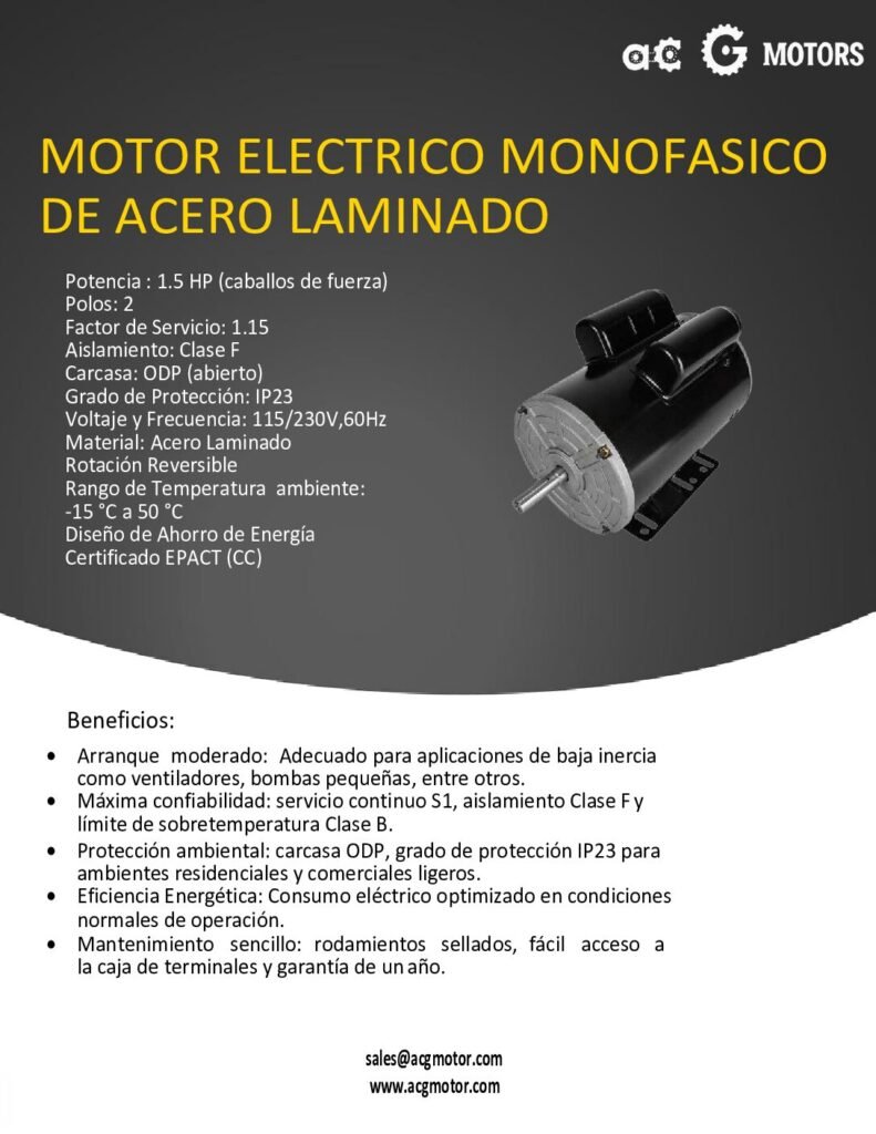 thumbnail of 1.5HP-3600RPM-1F-Nema-ODP