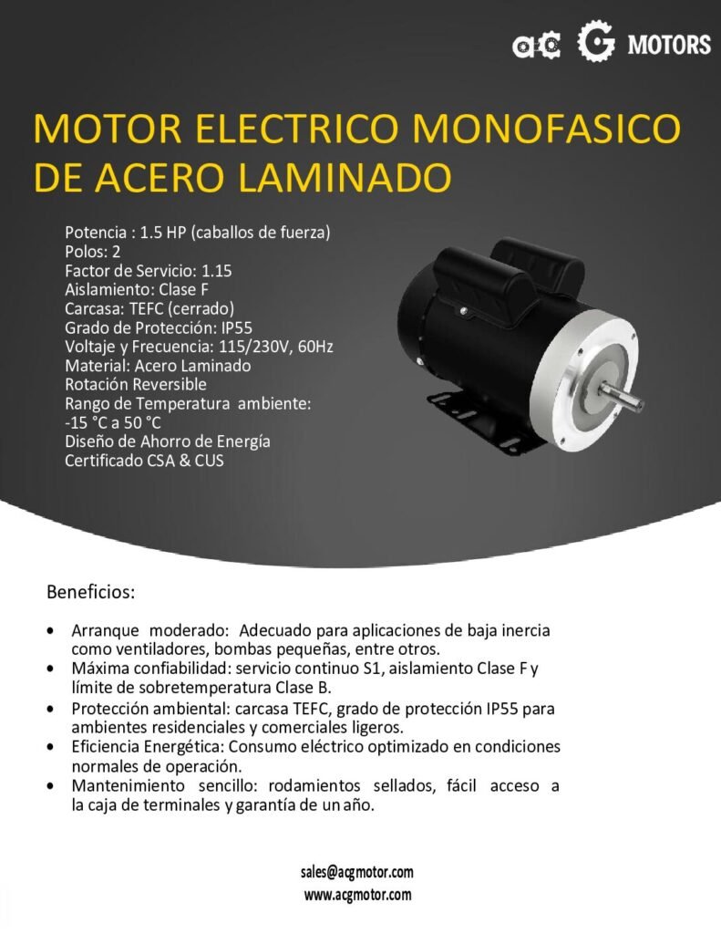thumbnail of 1.5HP-3600RPM-1F-Nema-TEFC