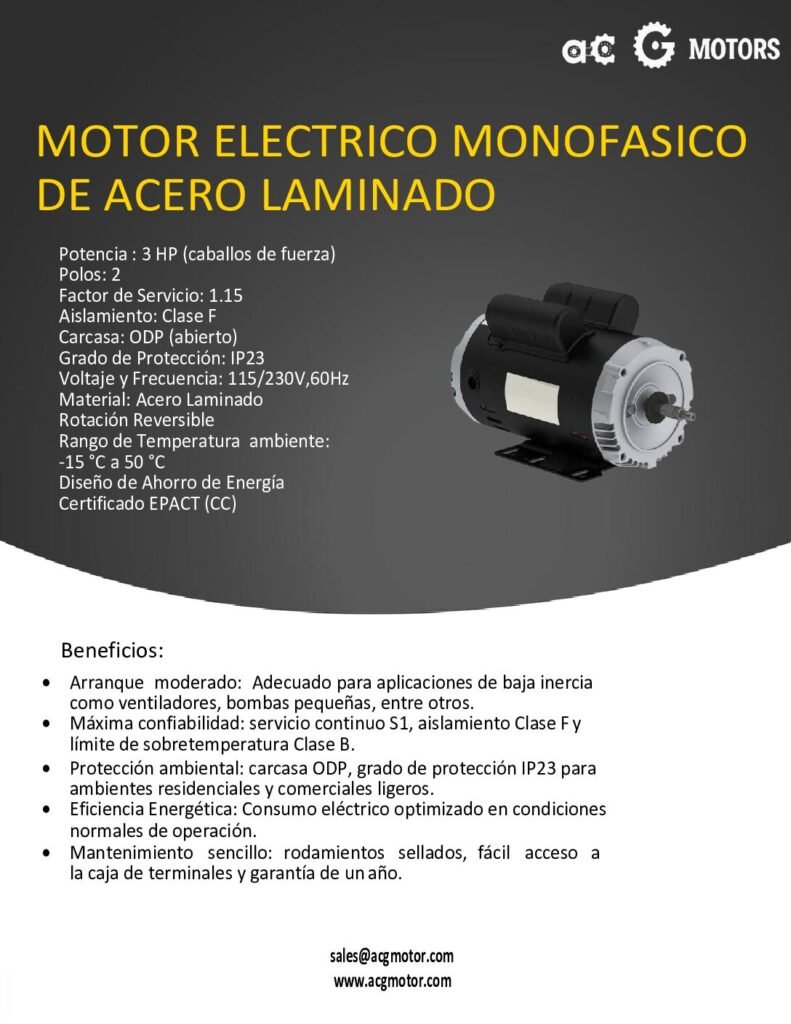 thumbnail of 3HP-3600RPM-1F-Nema-ODP