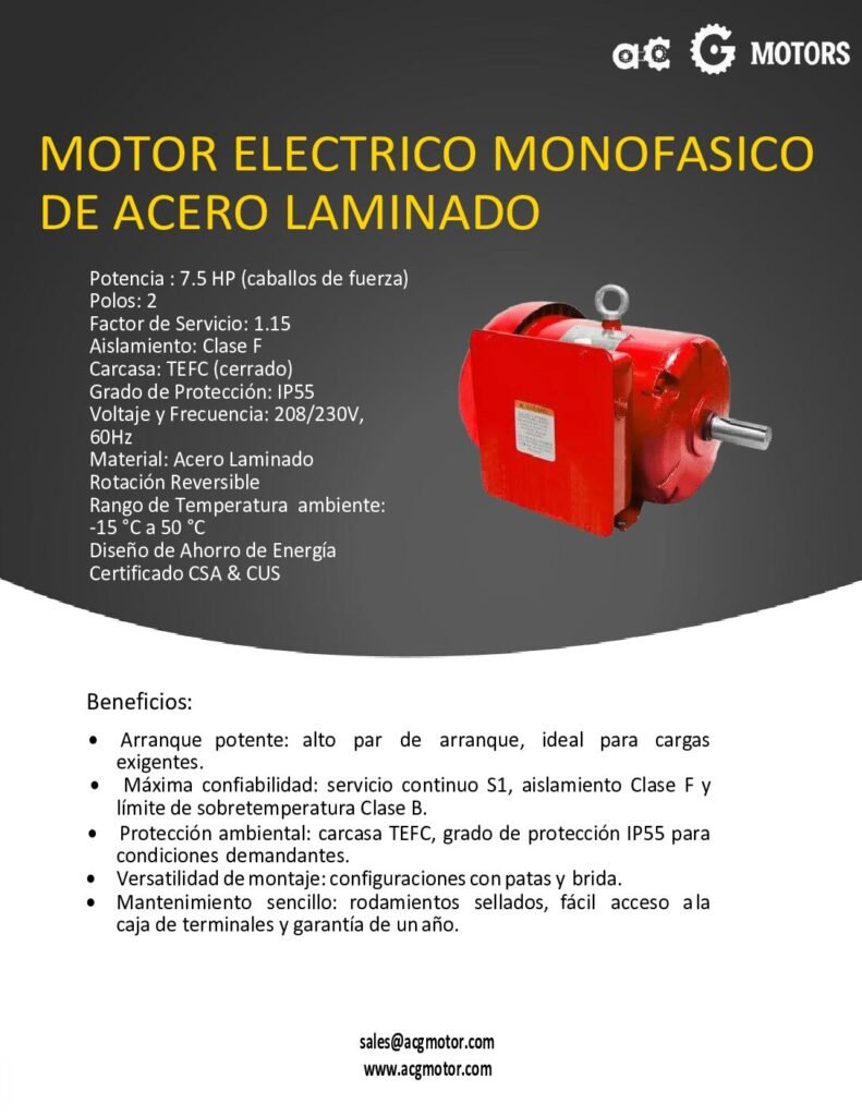 thumbnail of 7.5HP-3600RPM-1F-Nema-TEFC